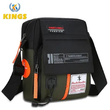 Men's Durable Nylon Chest Sling Bag - Lightweight, Multi-Pocket Crossbody Design