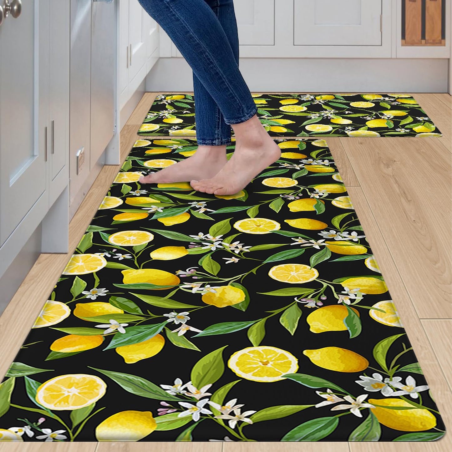 2-Piece Anti-Fatigue Kitchen Rug Set: Non-Slip, Dirt-Resistant Floor Mats