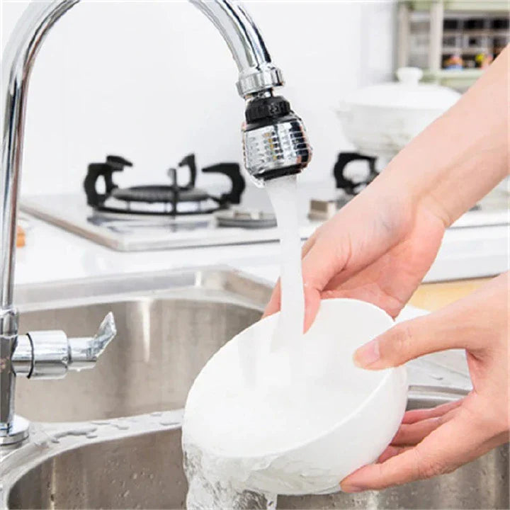 360-Degree Swivel Faucet Extender: Water Saving Nozzle Filter for Kitchen Sink