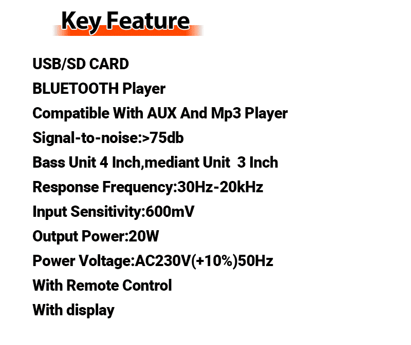 Powerful TAGWOOD LS-421F 2.1 Channel 6000W PMPO Bluetooth Subwoofer Speaker System