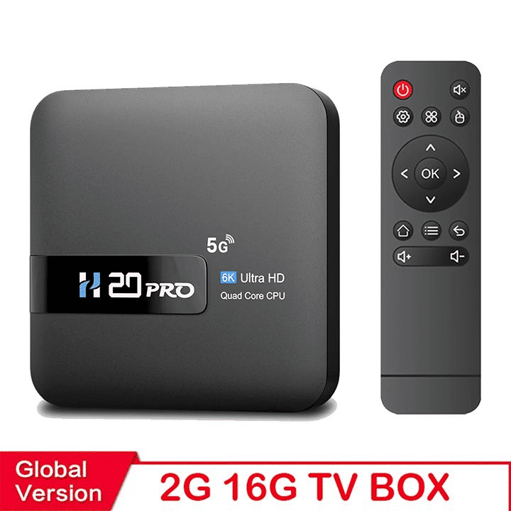H20PRO Smart Android 10.0 TV Box, Dual WiFi, 4K HD Streaming