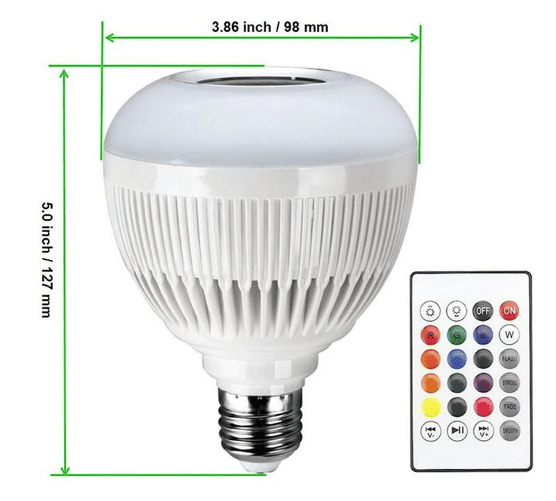 Smart LED Bluetooth Speaker Bulb: App Control, Remote, Music Player, Subwoofer