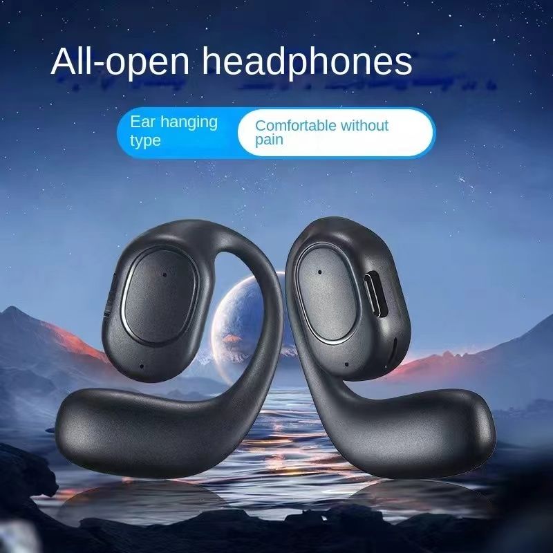 One Factory Single-Ear Bluetooth Earphone, Hook Design, Stereo Sound, Noise Reduction