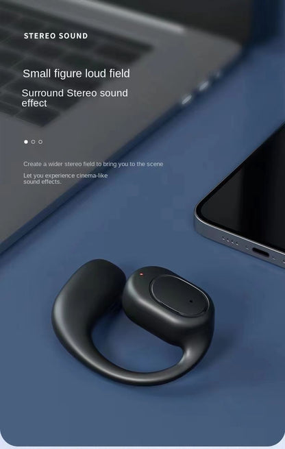 One Factory Single-Ear Bluetooth Earphone, Hook Design, Stereo Sound, Noise Reduction