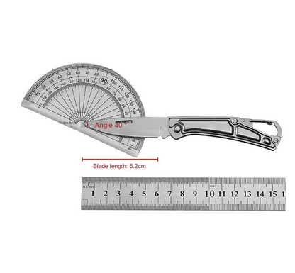 Compact Stainless Steel Folding Fruit Knife with Non-Slip Handle - Outdoor & Kitchen