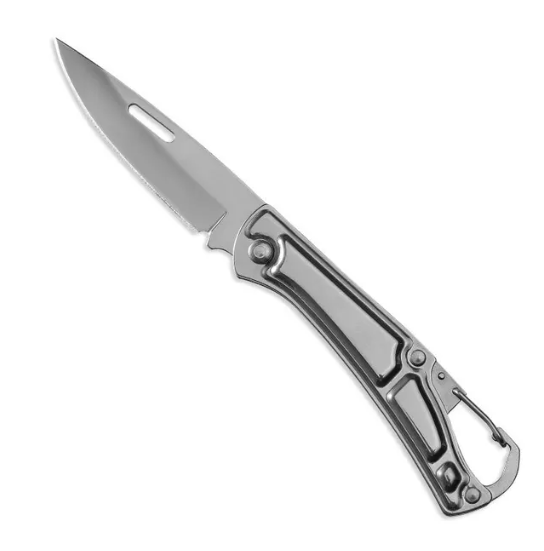 Compact Stainless Steel Folding Fruit Knife with Non-Slip Handle - Outdoor & Kitchen