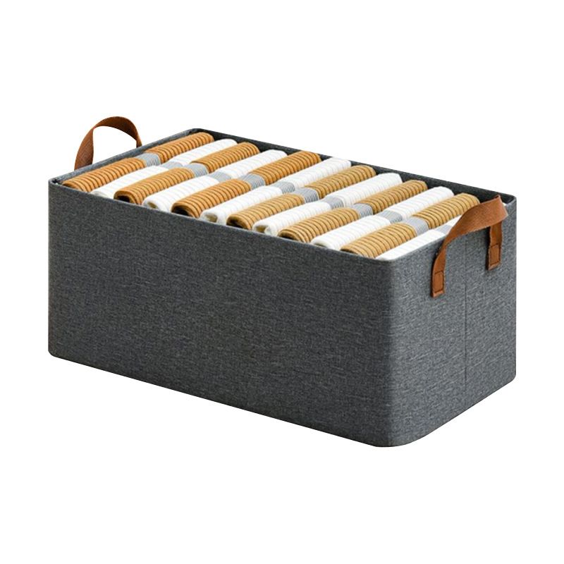 Jaza Keja Foldable Fabric Storage Organizer Box with Steel Frame, Gray