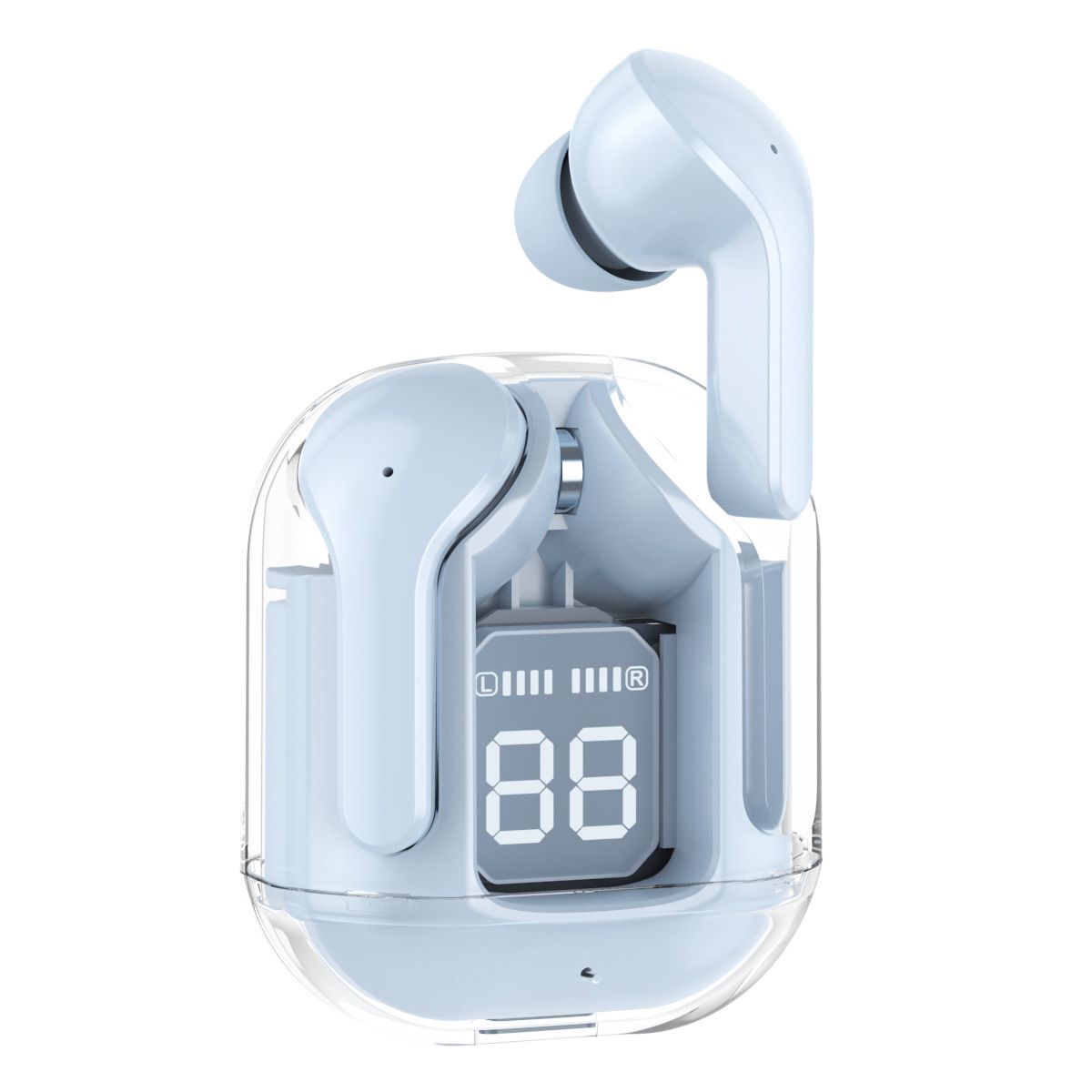 RichRipple Air31 Plus Bluetooth Earbuds: LED Display, Long Life, Translucent Case