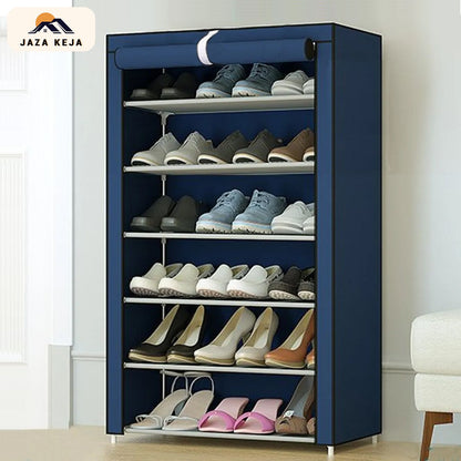 Jaza Keja 6-Tier Dustproof Shoe Rack, Freestanding Easy Assembly Storage Organizer