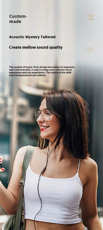 3.5mm Wired Earphones: HIFI Bass, In-Ear Stereo, Mic for Gaming & Sports