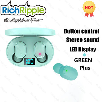 RichRipple A6S Plus TWS Bluetooth Earbuds: Touch Control Mini Wireless Sports Earphones