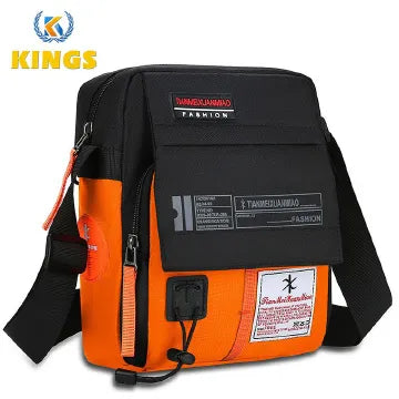 Men's Durable Nylon Chest Sling Bag - Lightweight, Multi-Pocket Crossbody Design