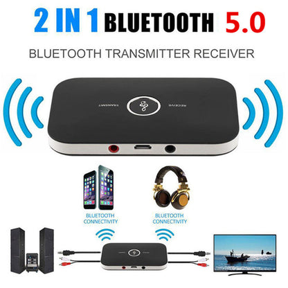 Bluetooth 5.0 Wireless Audio Adapter Transmitter Receiver for TV PC Phone Stereo