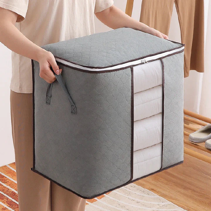 Foldable Portable Non-Woven Clothes Storage Bag Organizer for Home Travel