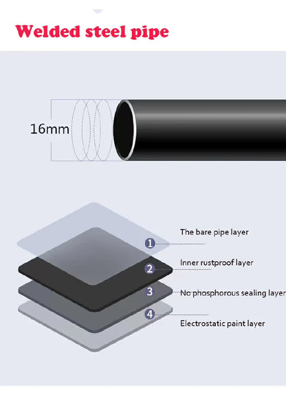 Space-Saving 5-Layer Freestanding Shoe Rack, Coat & Hat Hanger, Integrated Storage Organizer