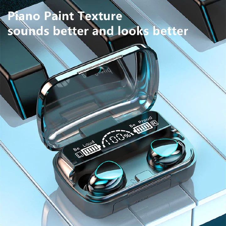 RichRipple M10 TWS Bluetooth 5.0 Wireless Earbuds with LED Display and Mic