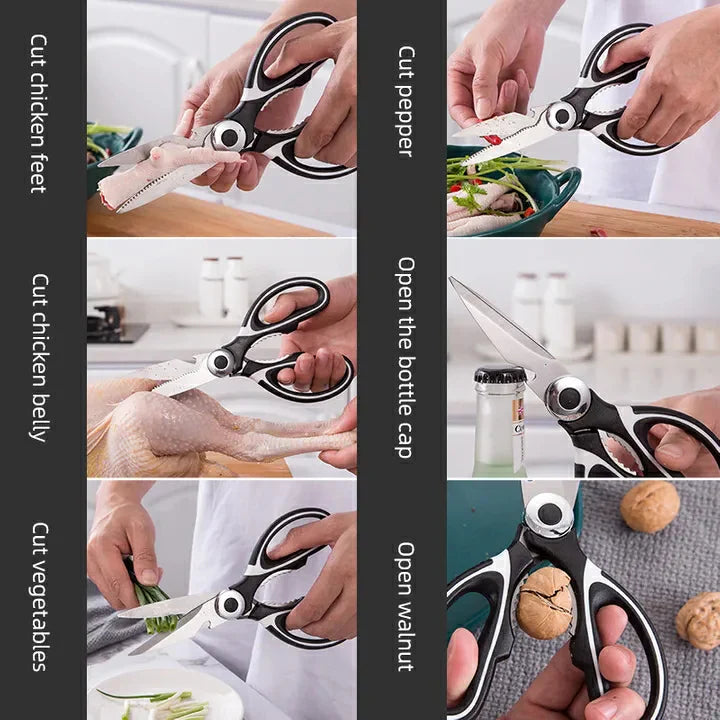 Multifunctional Stainless Steel Kitchen Shears: Bone, Chicken, Fish, Household Tasks