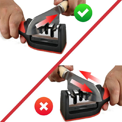4-in-1 Kitchen Knife Sharpener with Four-Stage Slots for Knives