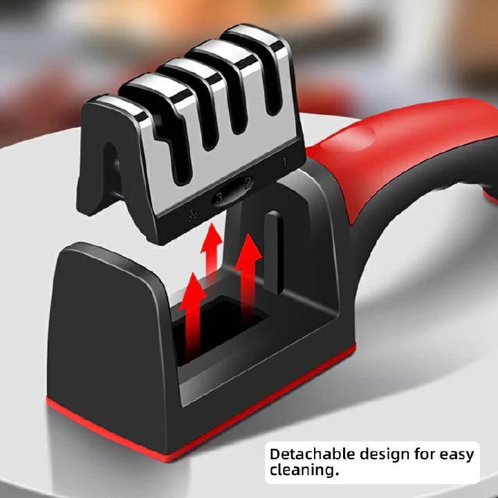 4-in-1 Kitchen Knife Sharpener with Four-Stage Slots for Knives