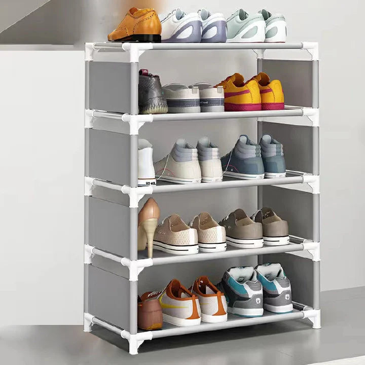 Versatile 4-5 Tier Portable Shoe Rack Organizer for Home Living Storage