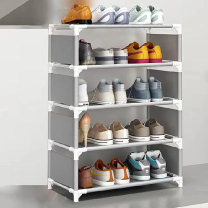 Versatile 4-5 Tier Portable Shoe Rack Organizer for Home Living Storage