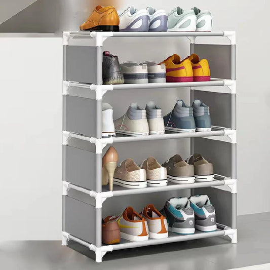 Versatile 4-5 Tier Portable Shoe Rack Organizer for Home Living Storage