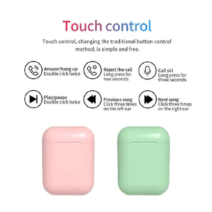 TWS Bluetooth 5.0 Noise-Cancelling Earpods with Sweatproof Design & Touch Control