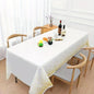 Disposable Gold Dot Confetti PEVA Tablecloth for Rectangle Party Tables