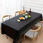 Disposable Gold Dot Confetti PEVA Tablecloth for Rectangle Party Tables