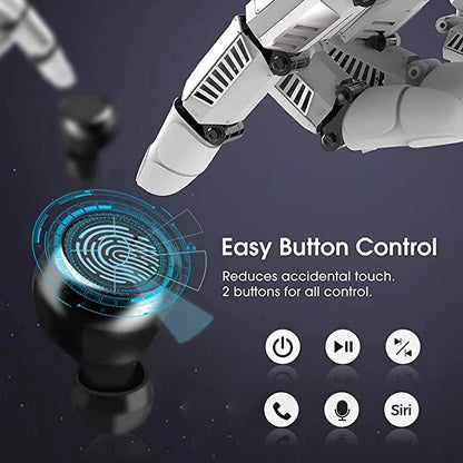 RichRipple Y50 Plus Wireless Bluetooth Earbuds: TWS Stereo In-Ear, Touch Control