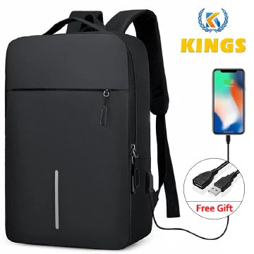Spacious 15.6-inch Laptop Backpack with USB Charging Port & Large Capacity