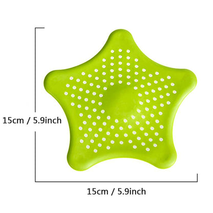 2 Pcs Silicone Starfish Sink Strainer & Stopper - Hair Catcher Drain Protector