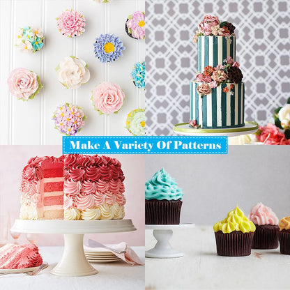 20-Piece DIY Cake Decorating Kit: Icing Piping Nozzles, Pastry Bags, Cupcake Tips