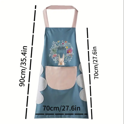 2-Pack Waterproof Oil-Proof Adjustable Bib Aprons with Pockets for Kitchen Use