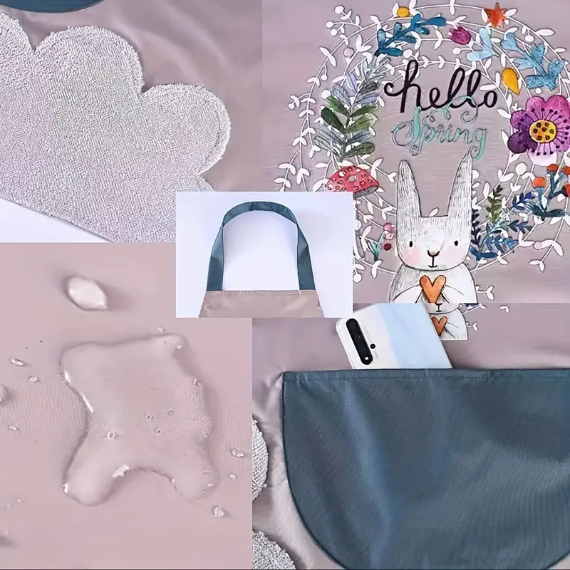 2-Pack Waterproof Oil-Proof Adjustable Bib Aprons with Pockets for Kitchen Use