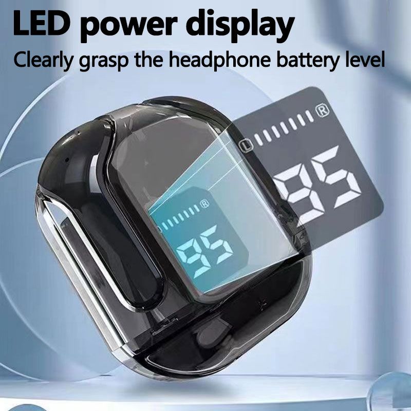 Transparent Wireless Bluetooth Earbuds: Macaron Colors, Touch Control, LED, HiFi, Noise-Canceling