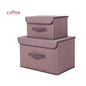 2-Pack Foldable Fabric Storage Bins, Portable Clothing Organizer Boxes for Dorm & Home