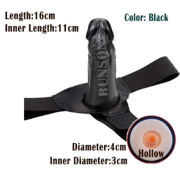 Realistic Hollow Strap-On Dildo with Adjustable Harness for Couples Adult Play
