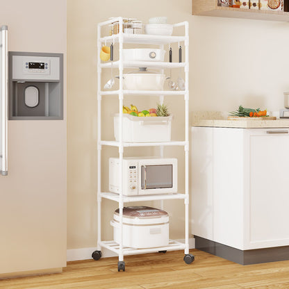 Multifunctional Floor Standing Multi-Tier Kitchen Storage Rack for Home & Bath