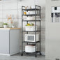 Multifunctional Floor Standing Multi-Tier Kitchen Storage Rack for Home & Bath