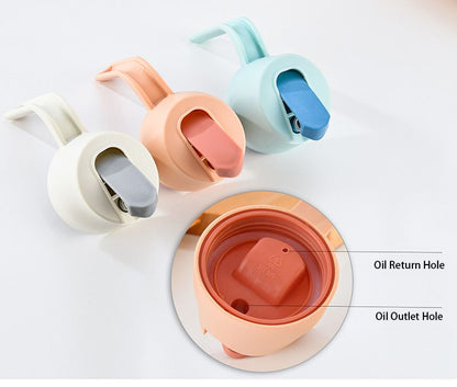 Smart Auto-Flip Glass Oil Dispenser Bottle, 630ML Kitchen Oil Jar, Leak-Proof