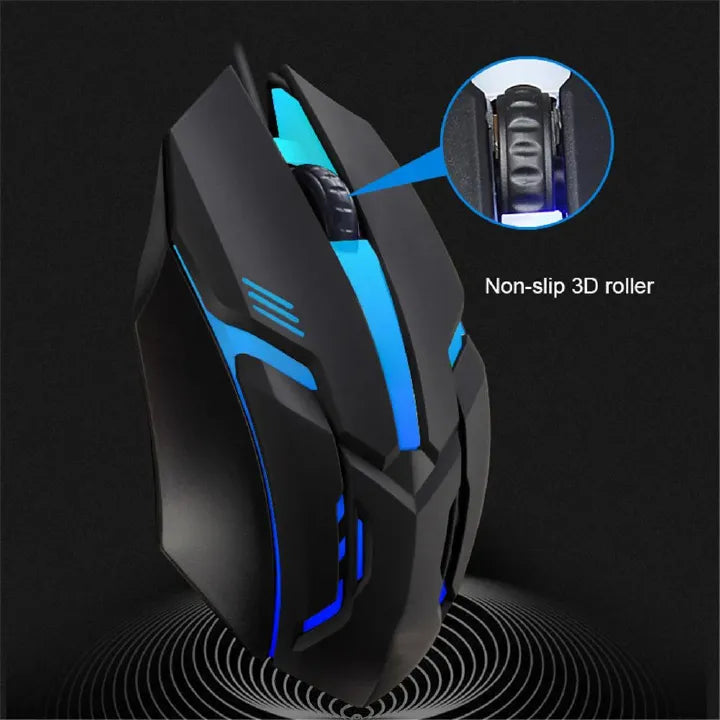 USB Wired RGB Gaming Mouse 5000 DPI Optical Gamer Mice for PC Laptop