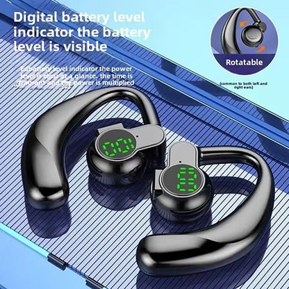 Bluetooth 5.4 Single Ear Earhook Noise Cancelling Sports Wireless Earbud Mic