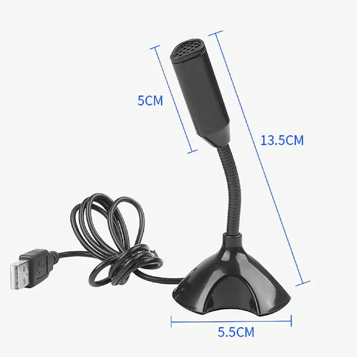 Adjustable USB Desktop Microphone for Laptop PC Singing Gaming Streaming