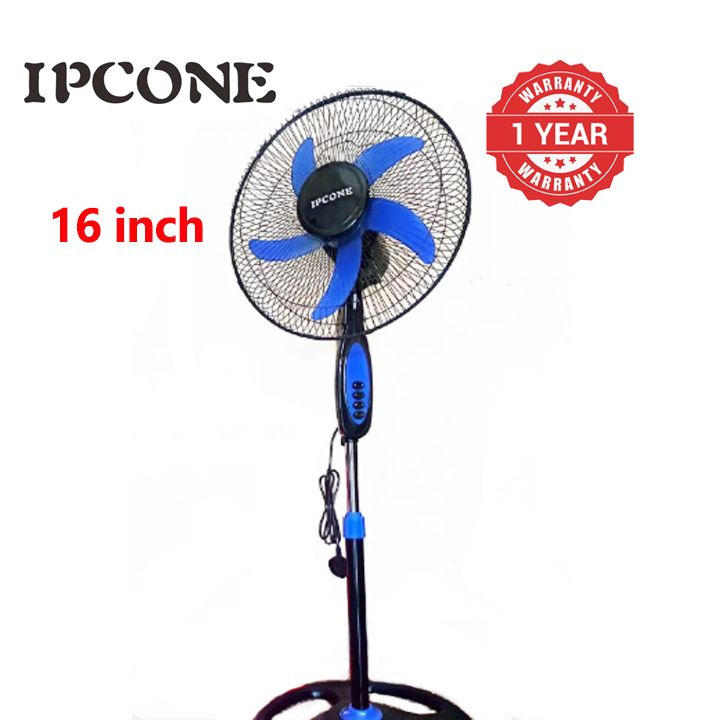 IPCONE 16-inch 5-Blade Stand Fan: 3-Speed Powerful Cooling Floor Fan