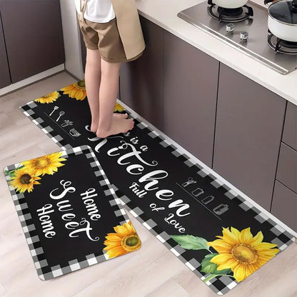 2-Piece Anti-Fatigue Kitchen Rug Set: Non-Slip, Dirt-Resistant Floor Mats