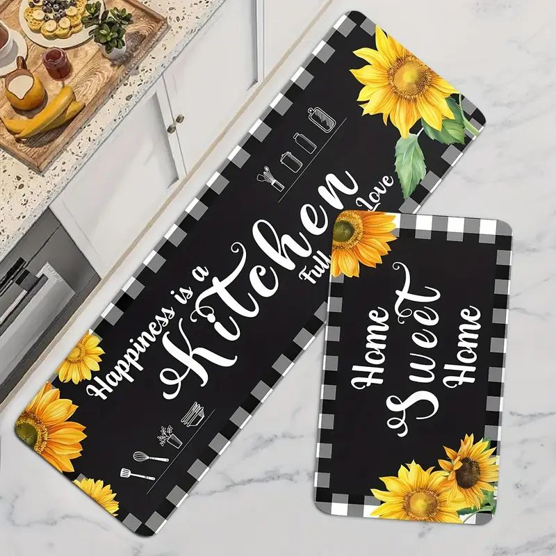 2-Piece Anti-Fatigue Kitchen Rug Set: Non-Slip, Dirt-Resistant Floor Mats