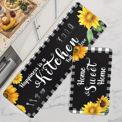 2-Piece Anti-Fatigue Kitchen Rug Set: Non-Slip, Dirt-Resistant Floor Mats