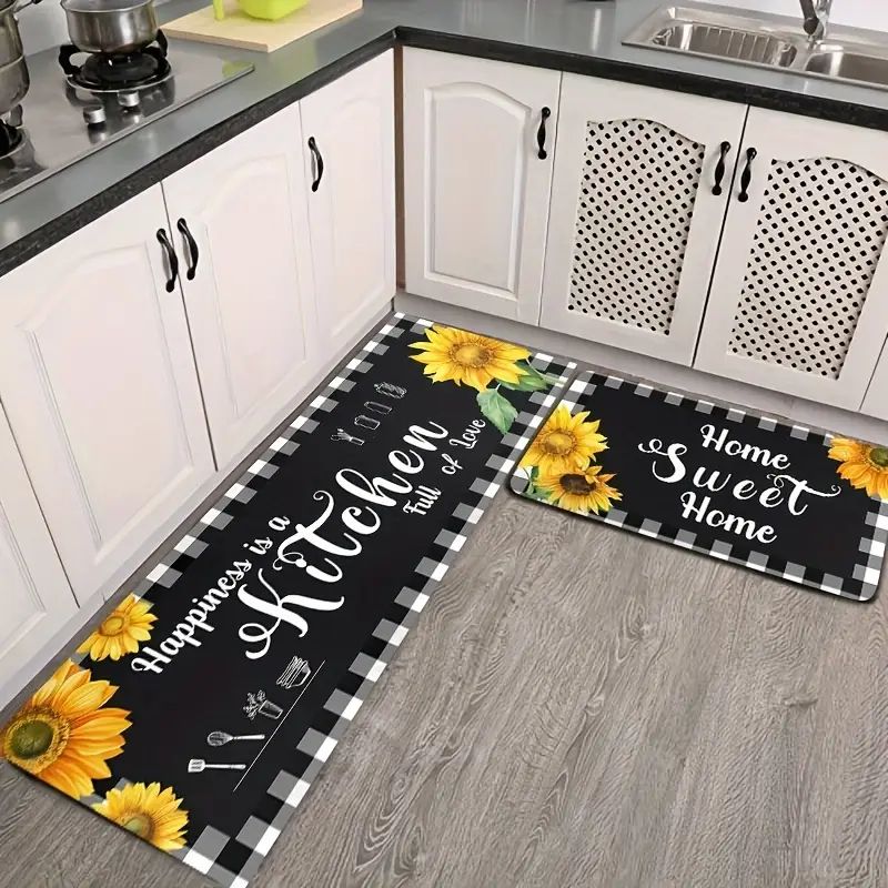 2-Piece Anti-Fatigue Kitchen Rug Set: Non-Slip, Dirt-Resistant Floor Mats