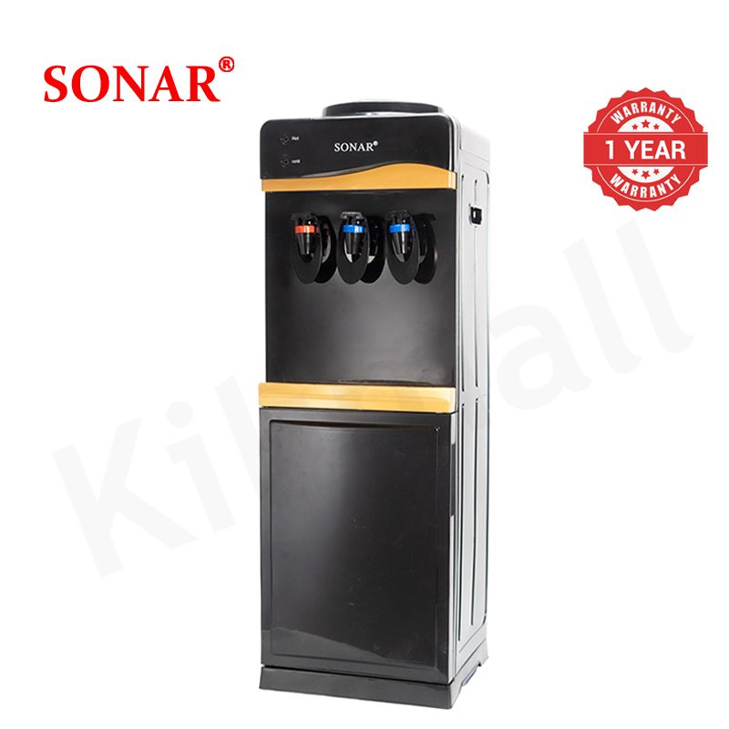 Sonar Top Loading Freestanding Hot Cold Normal Water Dispenser Push Tap Cooler